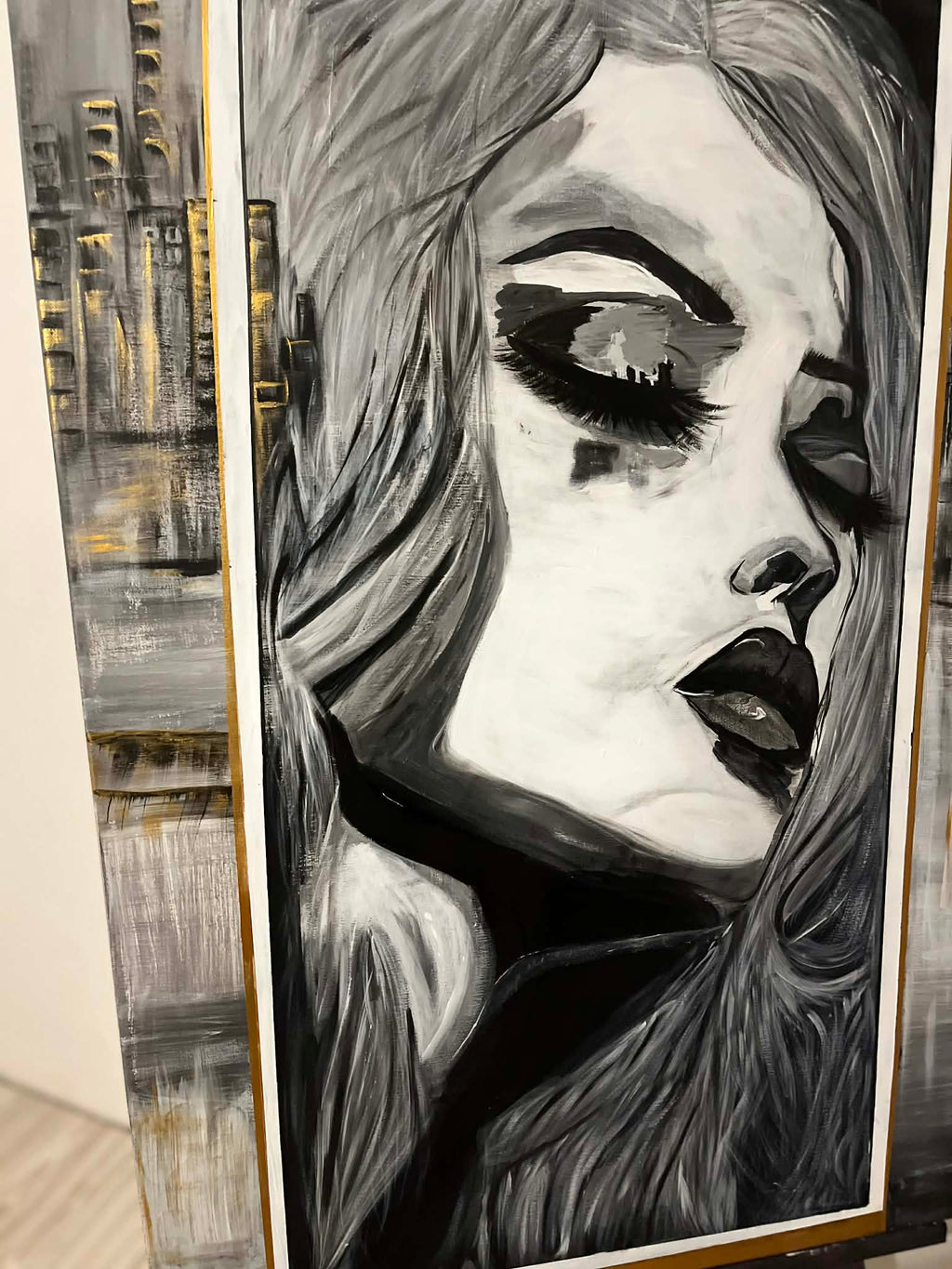 Hard Love - Original Black & White Painting