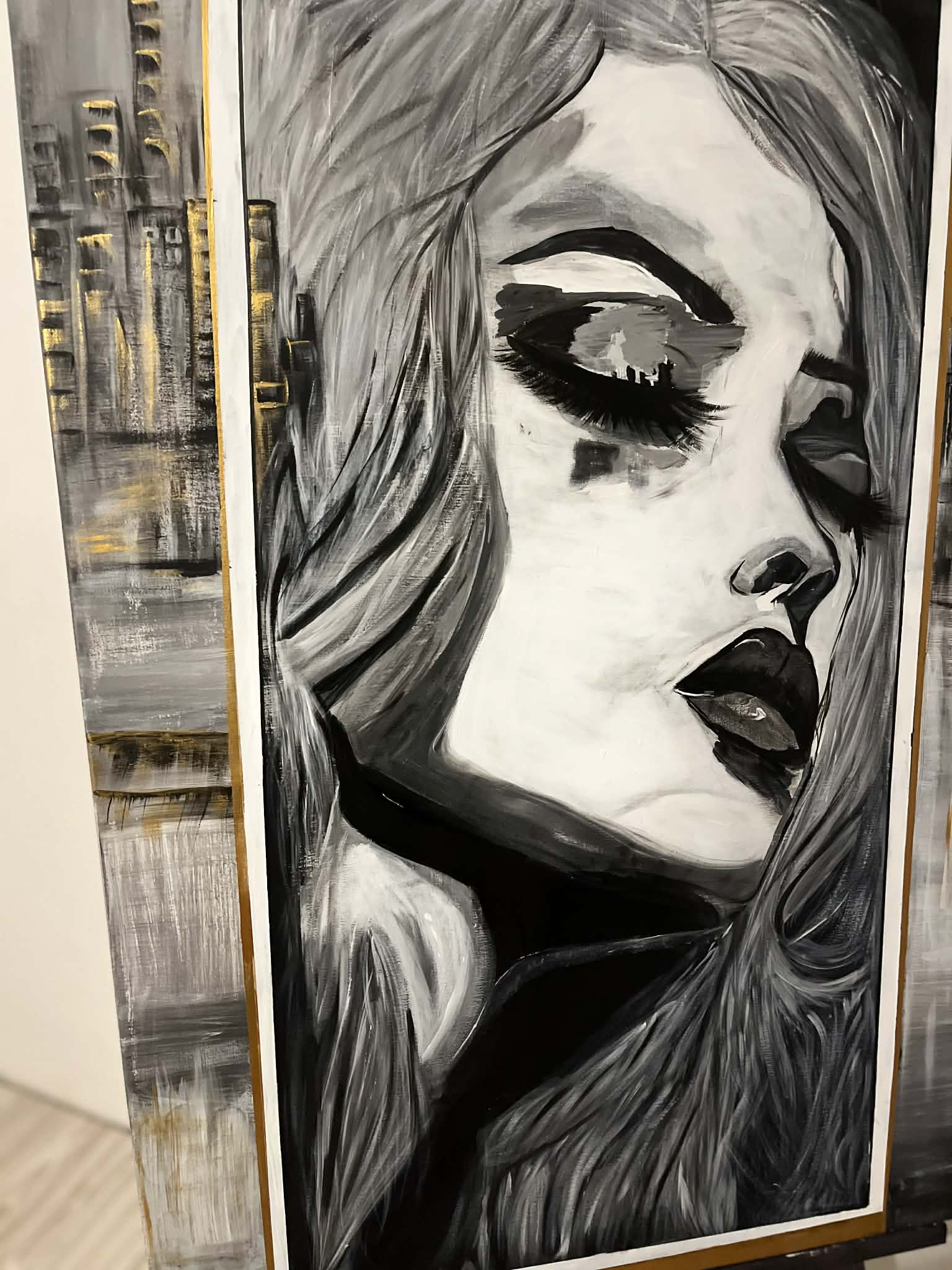 Hard Love - Original Black & White Painting